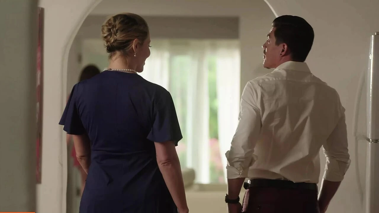 Slutty stepmom Ryan Keely fucks her stepdaughter’s husband during sleepover and asks for threesome