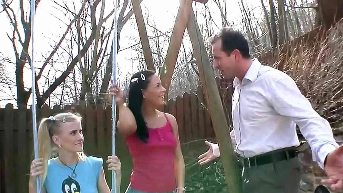 Two Petite Teens Pickup for First Anal Fuck by old Guy in FFM Threesome